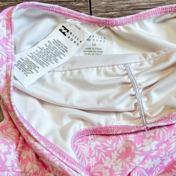 NWT! Billabong Girls Sweet Waves Pink Dream Halter One Piece Swimsuit Size 10 - Picture 5 of 6